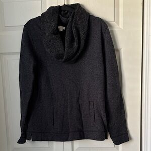 J. Crew Charcoal Cowl Neck Sweater XL